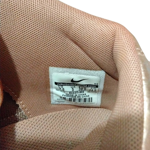 Nike Dunk Sky High Cut Out Metallic Pink Wedge Sneakers Size 7.5 Rare - Picture 12 of 13